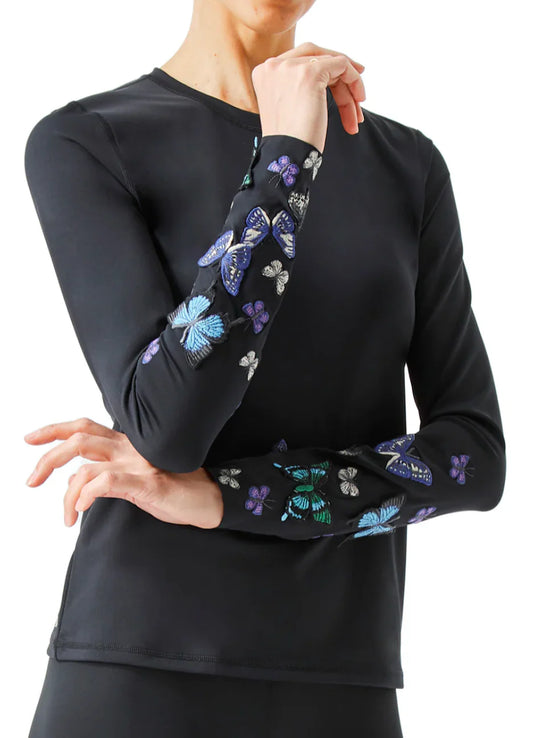 Bouquet Long Sleeve Top - Butterfly