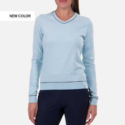 Women's Kicki V-Neck Pullover - Icy Blue