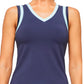 Baseline V-Neck Top - Navy Sky