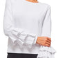 Ruffle Sweatshirt - White