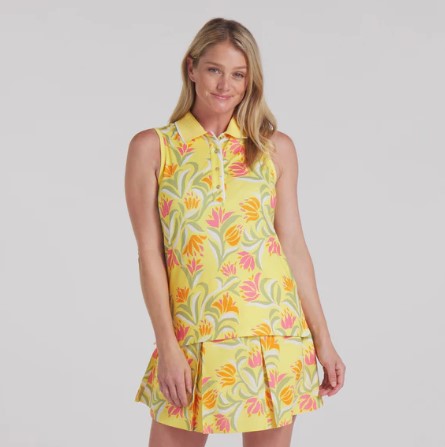 Dani Dazey Sleeveless Golf Polo - Sunny Yellow