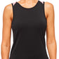 Zig Zag Top - Black/Dusty Rose