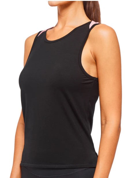 Zig Zag Top - Black/Moss/SKY