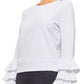 Ruffle Sweatshirt - White