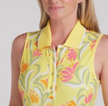 Dani Dazey Sleeveless Golf Polo - Sunny Yellow
