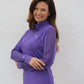 Lavender - Women's Sheer Long Sleeve Golf Shirt (Ladder Design)