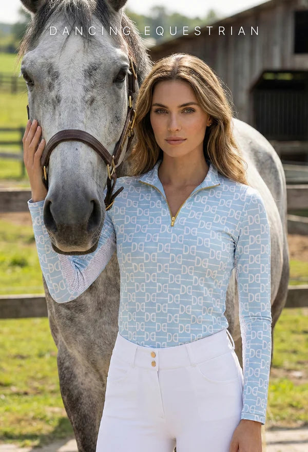 Dancing Equestrian Sunshirt - Signature Ice Blue