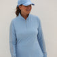 Aqua - Women's Sheer Long Sleeve Golf Shirt (Ladder Design)