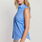 The Sleeveless Shirt - French Blue
