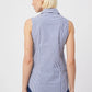 The Sleeveless Shirt - Blue and White Stripe