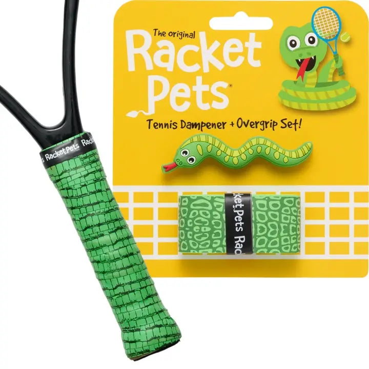 Tennis Overgrip Tape and Matching Shock Absorbing Dampener For Tennis Racket