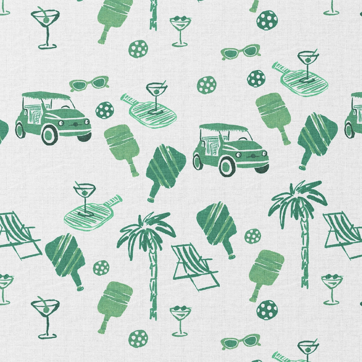 Sunday Funday Pickleball Short Sleeved Pajama Set
