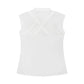 Susanna Polo in White – Luxury Sleeveless Polo- Golf, Tennis, Pickleball