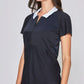 Mesh Zip Performance Polo in Navy with White Trim