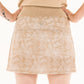 Tan Floral Print Skirt