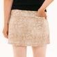 Tan Floral Print Skirt
