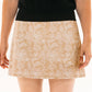 Tan Floral Print Skirt