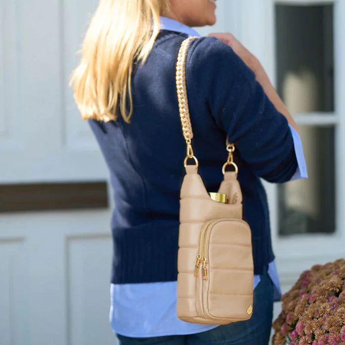 Taupe Vegan Leather Hydrobag® with two straps