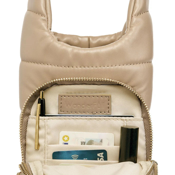 Taupe Vegan Leather Hydrobag® with two straps