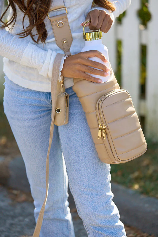 Taupe Vegan Leather Hydrobag® with two straps