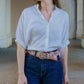 Teaberry Embroidered Wool Belt