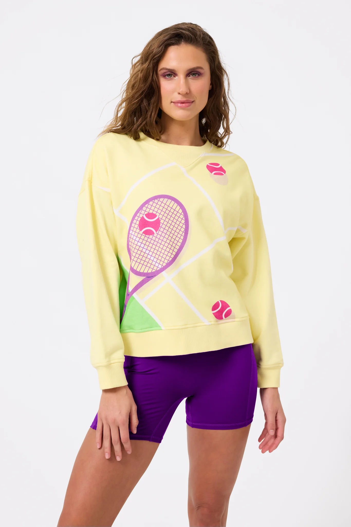 Graphic Crewneck - Lemon Sorbet Tennis