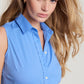 The Sleeveless Shirt - French Blue