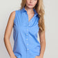 The Sleeveless Shirt - French Blue