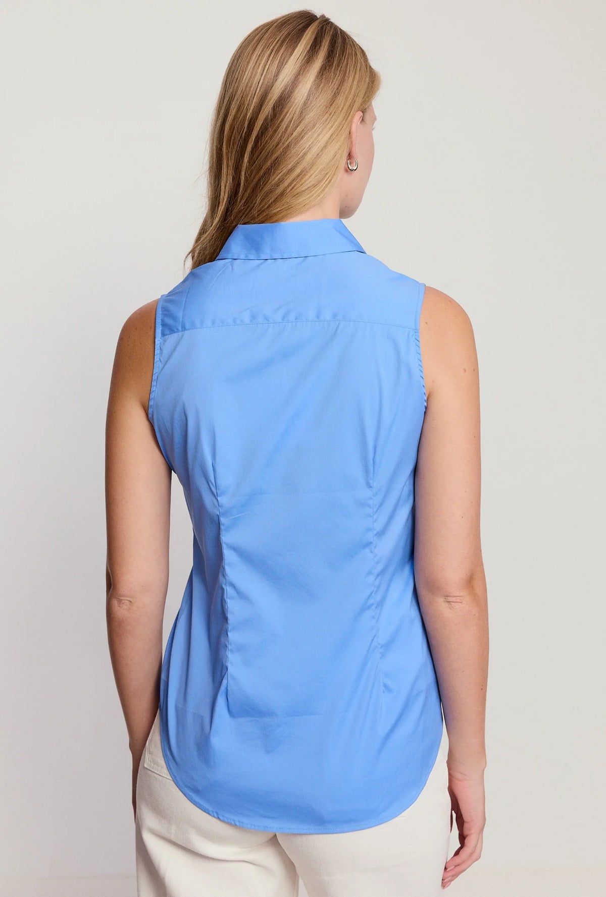 The Sleeveless Shirt - French Blue
