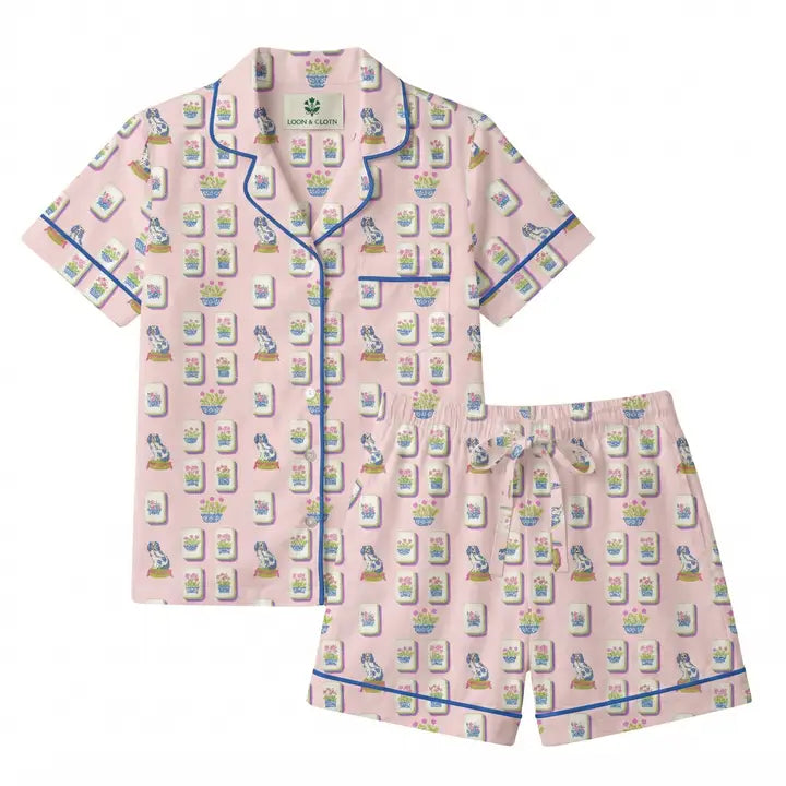 Tile Talk Short Sleeved Pajama Set