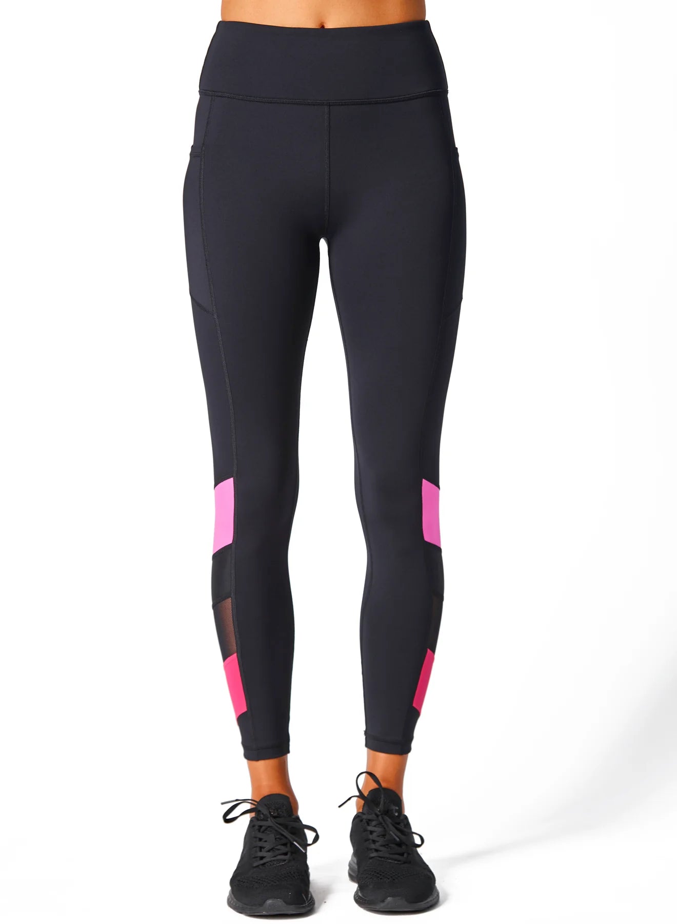 Blocked Legging - Black/Berry/Pink