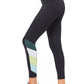 Blocked Legging - Black/Moss/Sky