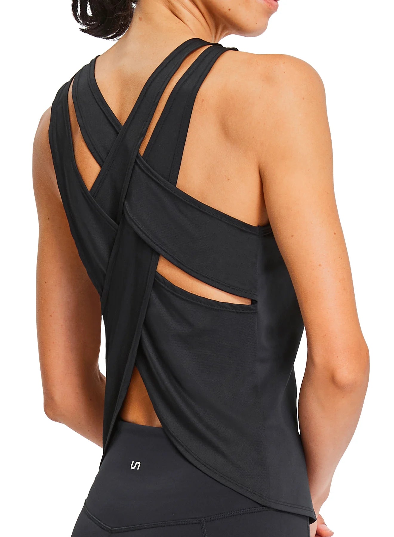 Crisscross Sleeveless Top by Urban Savage - Black