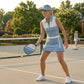 Vanessa Sleeveless Zip Polo – Luxury Golf, Tennis, Pickleball, Active - Cloud Light Blue