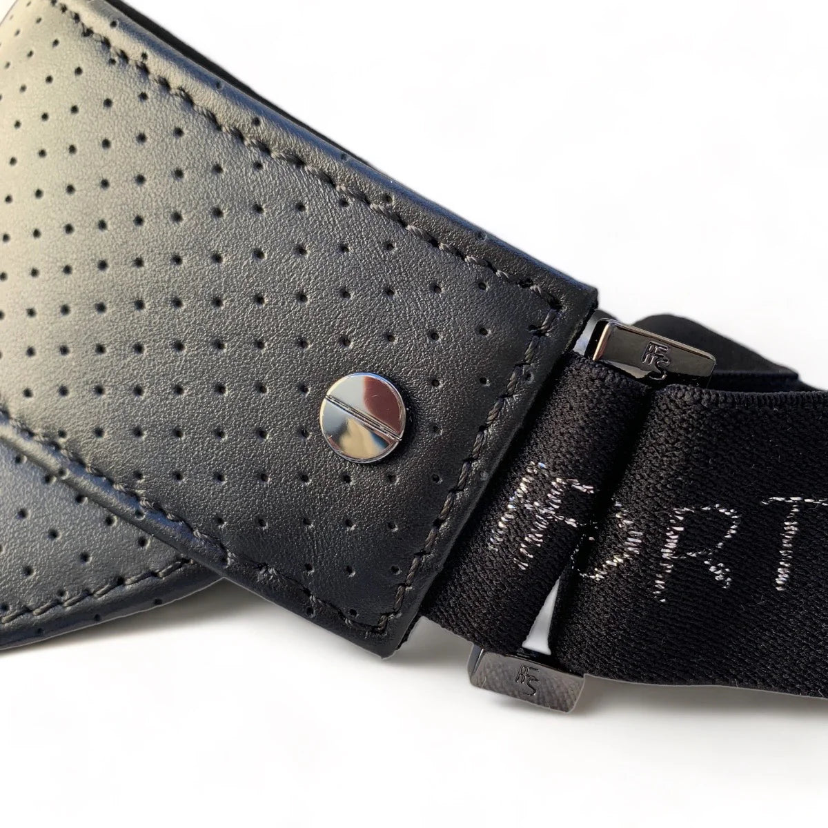 THE LEATHER VISOR - BLACK & GUNMETAL