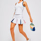 Baseline V-Neck Top by Urban Savage - White/Cool Multi