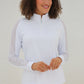 Aqua - Women's Sheer Long Sleeve Golf Shirt (Ladder Design)