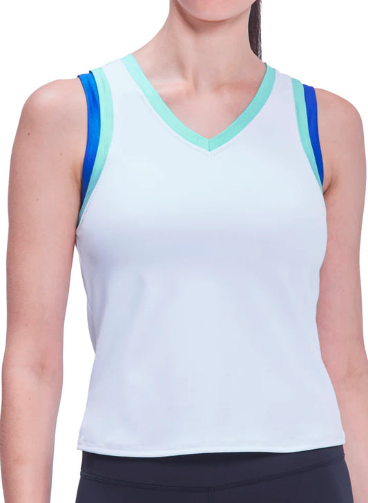 Baseline V-Neck Top by Urban Savage - Royal/Mint