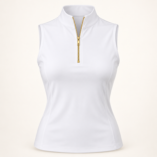 Jillian Mock Polo - White