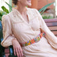 Wildflowers Embroidered Wool Belt