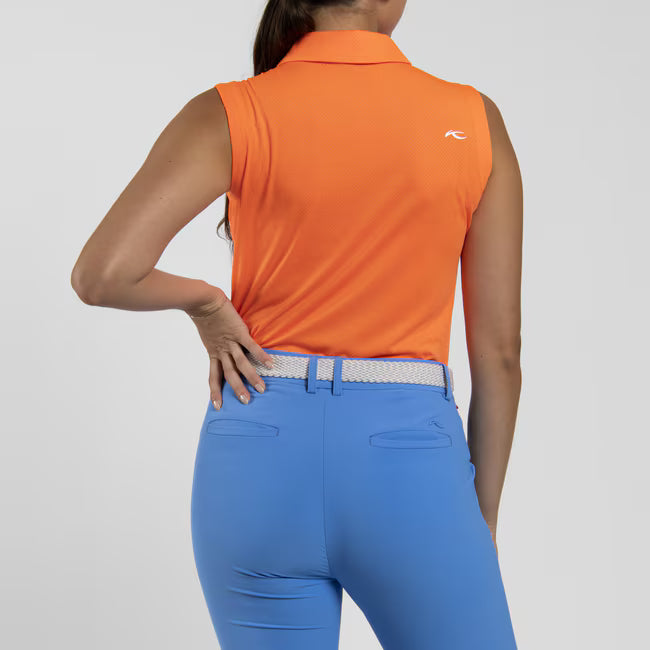 Papaya Glow - Women Eve Sleeveless Polo