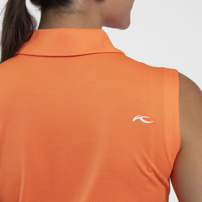 Papaya Glow - Women Eve Sleeveless Polo
