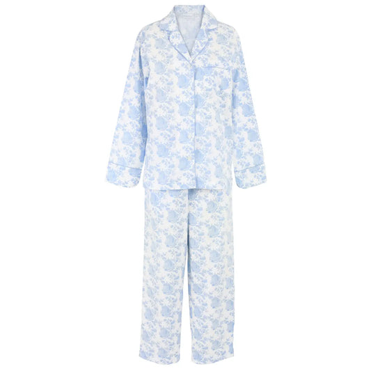 Pagoda Blue Long Sleeve Pajamas