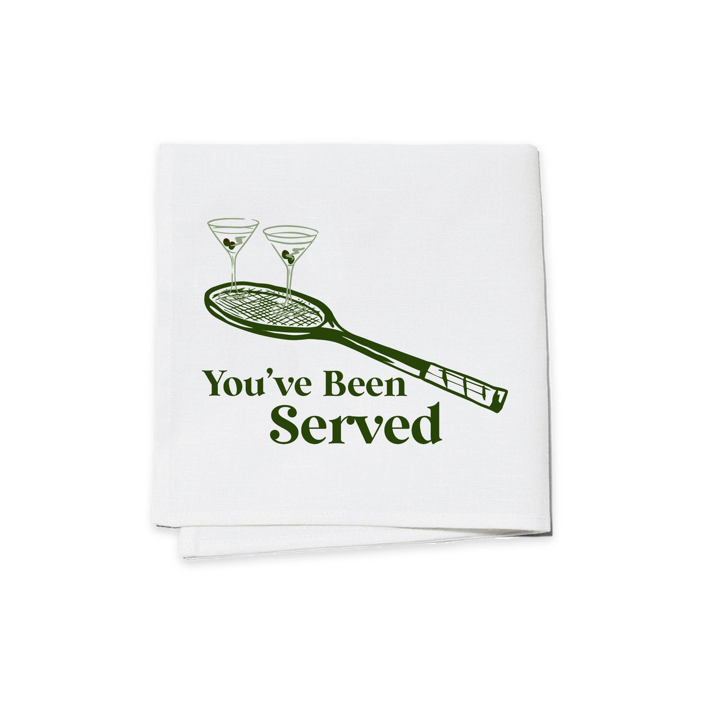 Toss Designs - Cocktail Napkins (Set of 4) - You've Been Served Tennis
