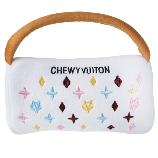 Haute Diggity Dog - White Chewy Vuiton Purses Squeaker Dog Toy