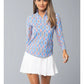 Romina Print Long Sleeve Mock Neck Top