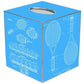Marye-Kelley - Blue Tennis Racket Patents Tissue Box Cover: Paper Mache