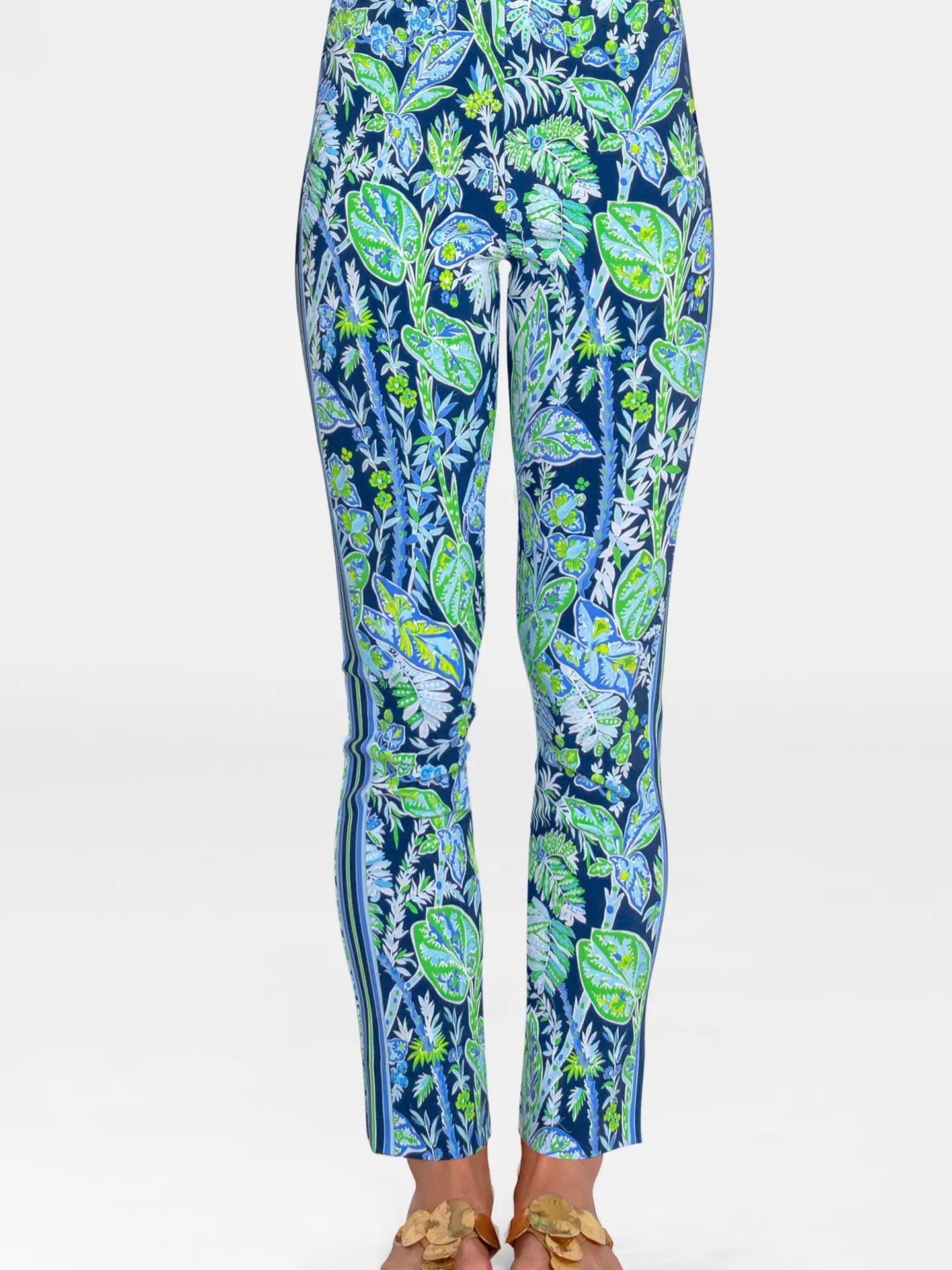 Gripeless Pull On Pants - Vintages Vines (Navy)