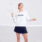 White Navy Tennis Play All Sweatshirt
