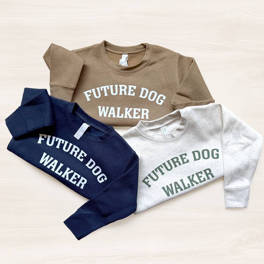 Poppy & Lou - Future Dog Walker Toddler Sweatshirt: Natural Heather / 4T